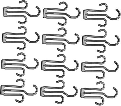 Cabilock 12pcs Bike Shoe Holder Multipurpose Plastic Shoes Hanging Organizers with Double Hook Design for Home Dorm and Travel Storage