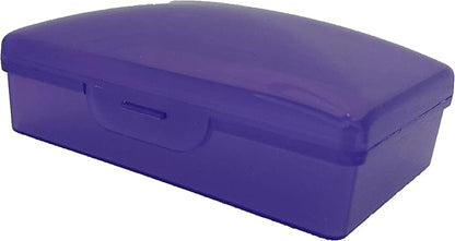 American Comb: Soap Box - Made in The USA - Travel Soapbox with Hinged Lid and Secure Latch Durable Storage Container - Purple