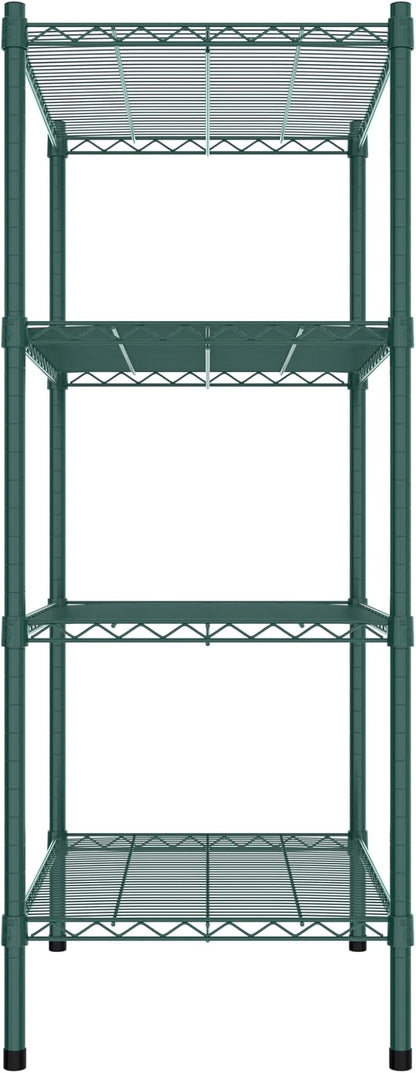 Commercial NSF Listed Green Epoxy Stationary Wire Shelving Kit 21" x 30" x 54", with 4 Shelves Perfect for Warehouse, Walk-in Refrigerator, Freezer, Grocery Store, Restaurant, Dishroom