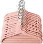ManGotree Baby Hangers, Childrens Hanger Kids Coat Hangers with Ultra Thin & Non-Slip Design 15 Pack (Light Pink)