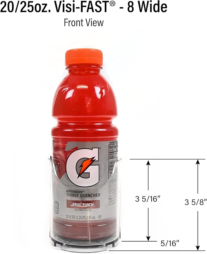 Display Technologies Fridge Organizer & Soda Can Dispenser for Refrigerator - Drink Dispenser & Refrigerator Storage (2-Pack)