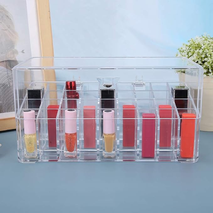 Dioche 36 Grid Dust Proof Lipstick Storage Organizer Rack, Made of Acrylic Material, Neat and Tidy for Lipstick Cosmetics Earrings, Dioche8c4oazgv2t