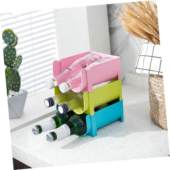 Cabilock Fridge Drink Organizer Rack Stackable Soda Can and Beer Bottle Holder for Storage for Cans and Bottles
