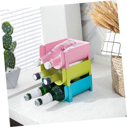 Cabilock Fridge Drink Organizer Rack Stackable Soda Can and Beer Bottle Holder for Storage for Cans and Bottles