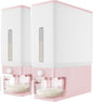 Lifewit 2 Pack Rice Dispenser 25 Lbs(11.3kg), Rice Storage Container Sealed Moisture Proof with Measuring Cup for Kitchen Pantry Household, BPA-Free, Pink