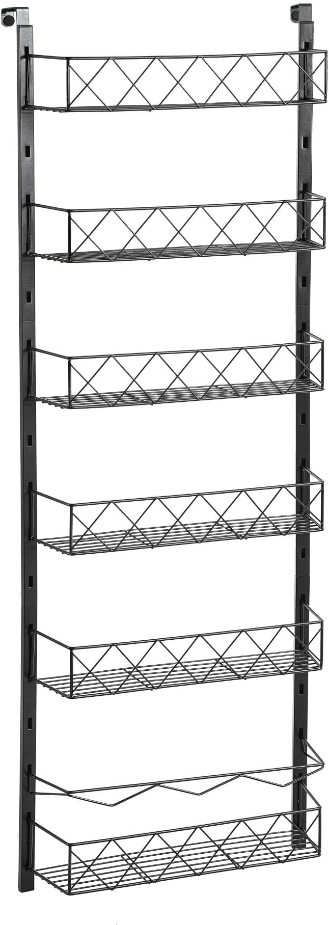 6 Layer Over the Door Pantry Organizer - Space-Saving Storage Rack, Steel Construction - Ideal for Kitchen, Bathroom, or Closet Organization