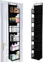 6-Tier Over The Door Hanging Organizer - Multi-Purpose Closet Storage Shelf for Bathroom, Bedroom, Nursery, Pantry(Black)