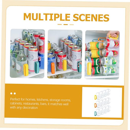 Zerodeko 3Pcs Refrigerator Beverage Holder Multi Function Can Organizer for Soda Beer and Drinks Space Saving Storage Rack for Kitchen Bar and Cafe