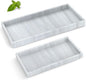 Bathroom Counter Tray,EG-SIPRO High-Grade Thickened Silicone Bathroom Vanity Tray,Shatterproof Durable Rectangle Bathroom Tray Soap Dispenser Tray for Bathroom Countertop,Small+Large (EGTRAY)