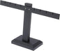 Plymor Black Faux Leather T-Bar, Four Pair Earring Display Stand, 10.25" W x 6" H