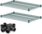 2 Pack Green Additional Wire Shelf for 18" x 30" Shelving Units, Replacement Shelves for Wire Rack