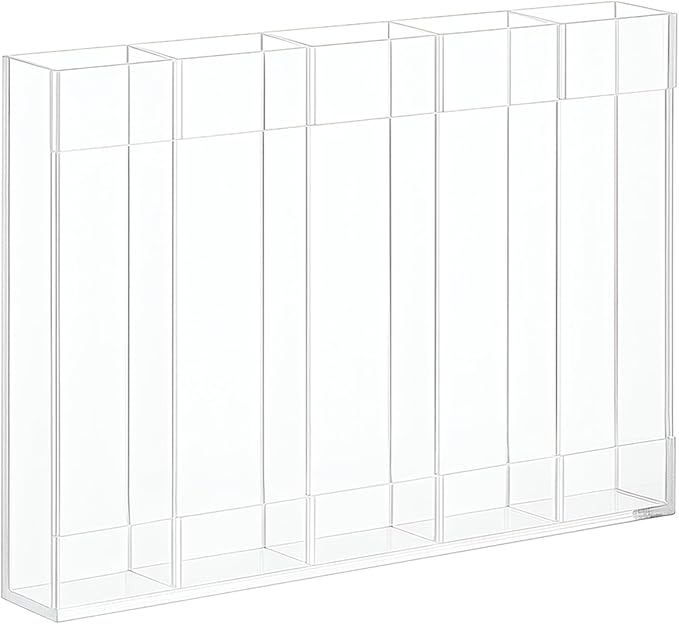 Straw Holder for Cabinet, Vertical Acrylic Design, 5-Compartment Organizer for Door, Easy Installation, Compact and Long-Lasting