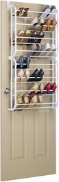 Whitmor 24 Pair Over The Door Shoe Rack-White