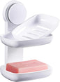 PEISAINOX Bar Soap Holder for Shower Wall, Adhesive Soap Dish NO-Drilling for Shower Bathroom Bathtub Kitchen, Wall Mount Double Tiers Drainage Soap Box Keep Soap Bars Dry (2 Tiers)