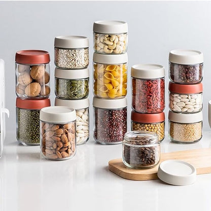 2Pack Overnight Oats Containers with Lids, 16 oz Glass Mason Overnight Oats Jars, Wide Mouth Mason Salad Jars, Airtight Containers for Milk, Cereal, Fruit, Yogurt, Spice Sugar, Salad Dressing