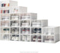Shoe Boxes, 20 Pack Stackable Clear Plastic Shoe Storage, Foldable Shoe Organizer with Transparent Lid, 13x9.1x5.5 Inch Large Space for Sneakers Boots
