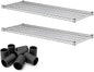 2 Pack Chrome Additional Wire Shelf for 18" x 48" Shelving Units, Replacement Shelves for Wire Rack