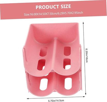 4Pcs Stackable Soda Dispenser Rack Organizer for Fridge Wine Holder and Beverage Storage Space Saving Design for Cans and Bottles Neat Storage Pink