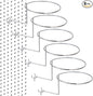Cuyacili 6PCS Pegboard Hat Holder Hanger Helmet Rack Wall Mount Holder for Pegboard Wall Organizer Hat Home Storage Rack Hat Organizer for Shop Office Yard Gardens Wall Display Hats Ball Bag