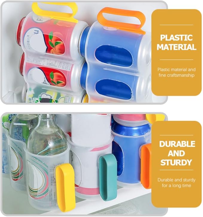 3pcs Beverage Organizer Storage Shelves Cans Holders for Fridge Kitchen Soda Can Dispenser