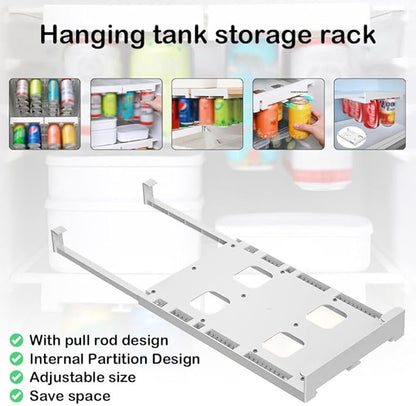 anso Can Dispenser Beer Storage Rack Refrigerator Slide Under Shelf Fridge Storage (53mm Caliber)