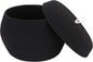 Sea Team Round Cotton Rope Storage Basket with Lid, Decorative Woven Storage Bin, Pot, Caddy, Organizer, Container for Snacks, Towels, Plants, 13 x 9 Inches (Large, Black)