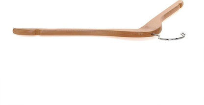 Quality Semi Curved Wooden Suit Hangers, 10-Pack Smooth Finish Solid Wood Coat Hanger with Swivel Hook, Jacket, Pant, Dress Clothes Hangers (Natural, 10)