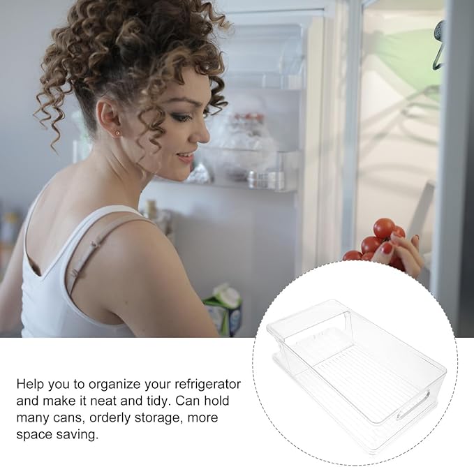 Cabilock 2pcs Plastic Can Dispensers for Refrigerator Auto Beverage Organizers Efficient Drink Holders Space-Saving Design for Soda and Water Bottles Storage