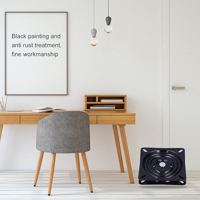 7" Lazy Susan Turntable Bar Stool Swivel Plate Automatic Rebound Stool Rotating Base Chair Turntable Base Lazy Susan Hardware for Home Bar Office Furniture Replacement