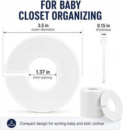 30pcs Closet Dividers Baby Clothes Organizers - Girl Boy Closet Organizers Clothes Dividers Closet Labels Closet Separators Garment Organizer Boutique Clothing Rack Dividers Hanger Dividers Hanger