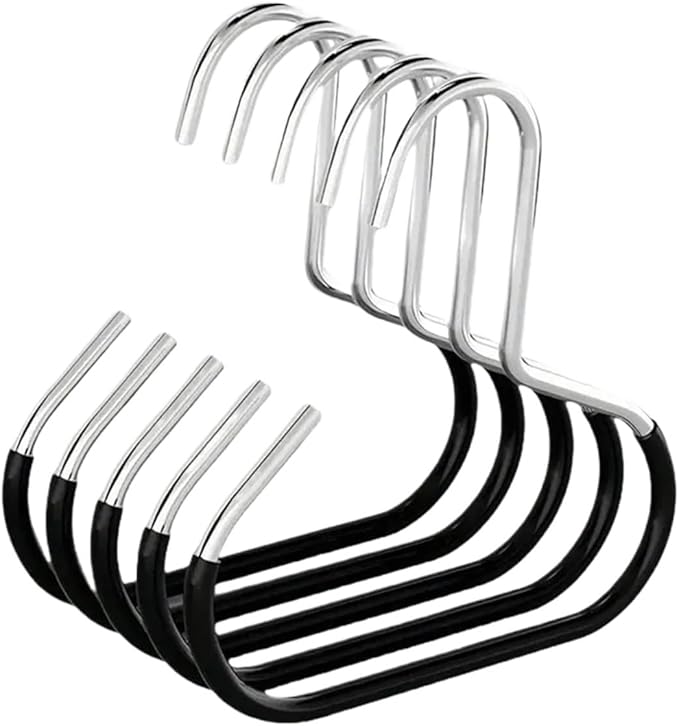 Hat Hanger 20Pcs Versatile Manganese Steel Round Hook Hat Hanger Storage Hook Scarf Towel Hanging Rack for Closet Door Wall(Black)