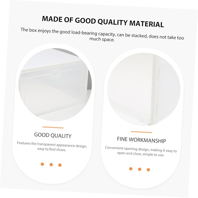 4pcs Thickened Transparent Plastic Shoe Holder Boxes Stackable Dustproof Storage Cases for Home Space-saving Organizer with Compact and Strong Load Capacity
