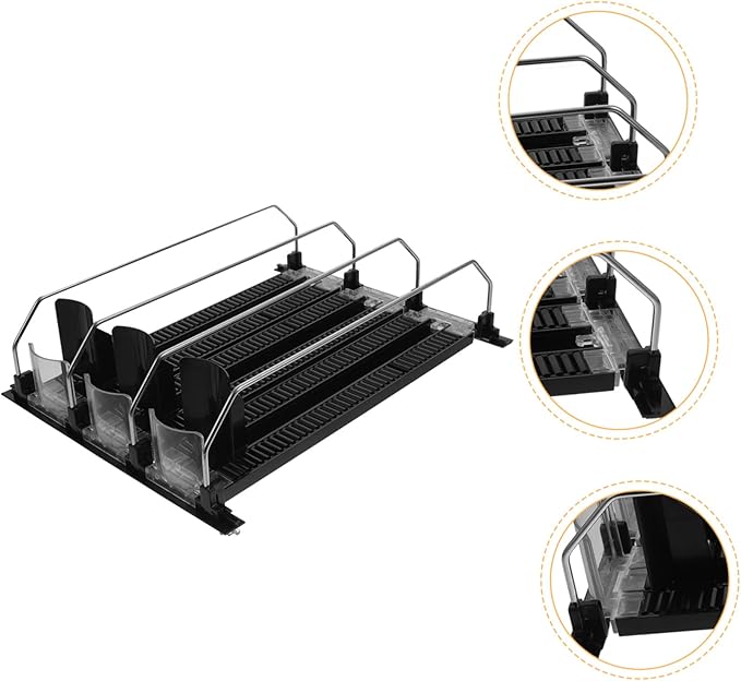 Drink Organizer for Fridge Pusher Glide Can Dispenser for Refrigerator Automatic Drink Dispenser 300-310mm Bottle Organizer