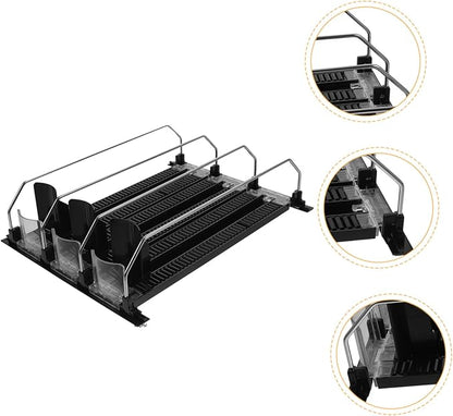 Drink Organizer for Fridge Pusher Glide Can Dispenser for Refrigerator Automatic Drink Dispenser 300-310mm Bottle Organizer