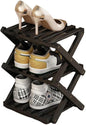 Shoe Rack - Foldable Vertical Shoe Rack for Entryway,Durable and Easy to Assemble,Applicable to Home Entrance, Closet and Bedroom (Black-3 Layer)