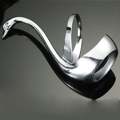 AYNEFY Coffee Spoons Swan Base Holder, Zinc Alloy Swan Decorative Flatware Stand Household Cutlery Rack Tableware Storage Racks for Home Bar Restaurant Hotel