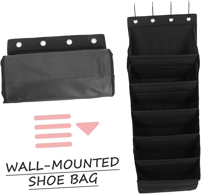 Zerodeko Multi Door Hanging Organizer Bag Versatile Storage Pouch with Multiple Pockets for Shoes Hats and More Door Installation