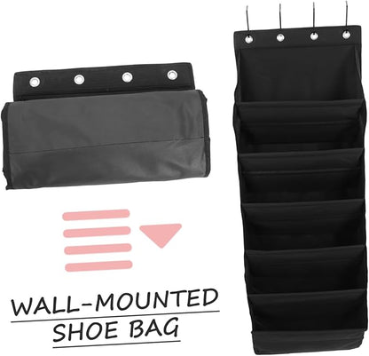 Zerodeko Multi Door Hanging Organizer Bag Versatile Storage Pouch with Multiple Pockets for Shoes Hats and More Door Installation