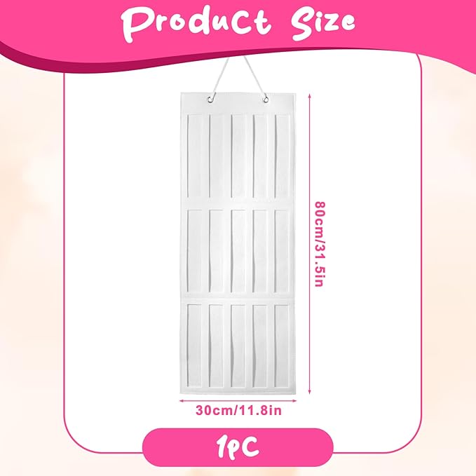 Hanging Hair Clip Holder, Claw Clip Organizer for Women Beige Claw Clips Holder Portable Hairbow Organizersfor Hanging Bedroom Bathroom Wall Door Closet