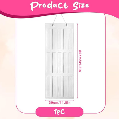 Hanging Hair Clip Holder, Claw Clip Organizer for Women Beige Claw Clips Holder Portable Hairbow Organizersfor Hanging Bedroom Bathroom Wall Door Closet