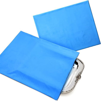 Oudain Silver Storage Bag 24 x 30 Inch Zippered Anti Tarnish Fabric Bag Protector Pouch for Jewelry Silverware Flatware Home Kitchen