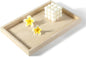 Koville Natural Travertine Tray, Coffee Table Vanity/Decorative Tray for Jewerly, Watch, Perfume Candle Storage for Bedroom/Bathroom/Kitchen Countertop