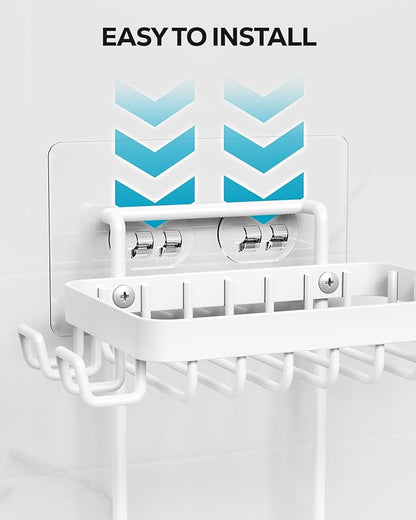 Nieifi Adhesive 2 Tier Bar Soap Holder, Stainless Steel for Shower Wall, Soap Dish for Bathroom, White