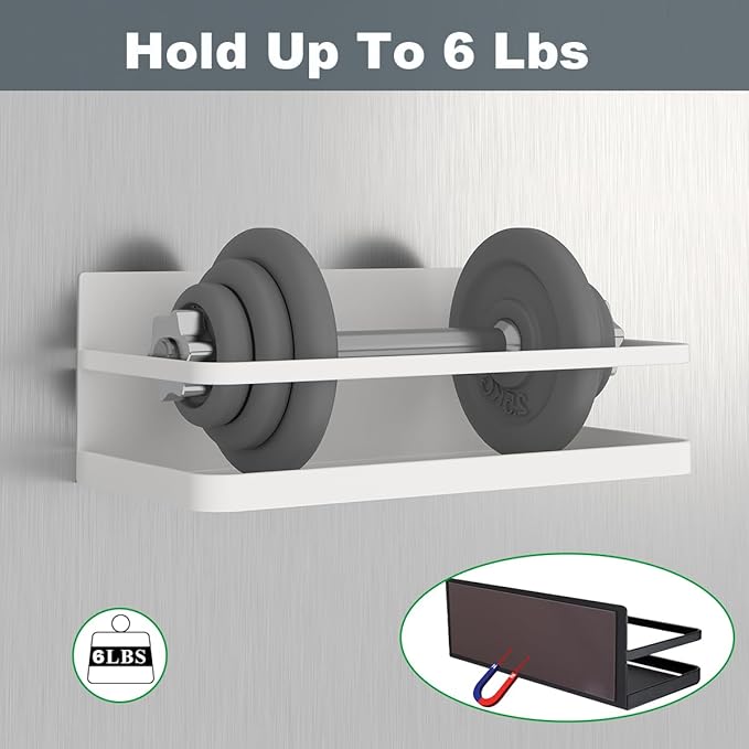 Magnetic Spice Rack Single Tier Refrigerator spice organizer Shelf, Easy to Install The Side of the Refrigerator