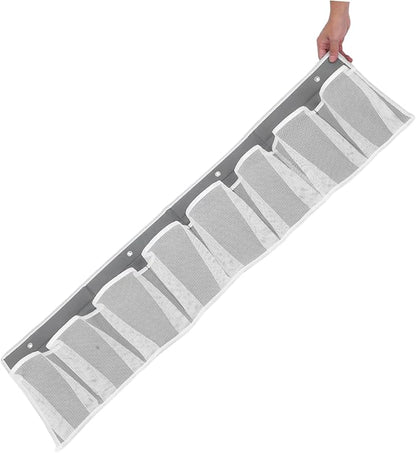 Healifty RV Shoe Storage Bag 8-Slot Non-Woven Fabric Bedside Organizer Hanging Pocket for Shoes and Small Items Space-Saving RV Storage Solution