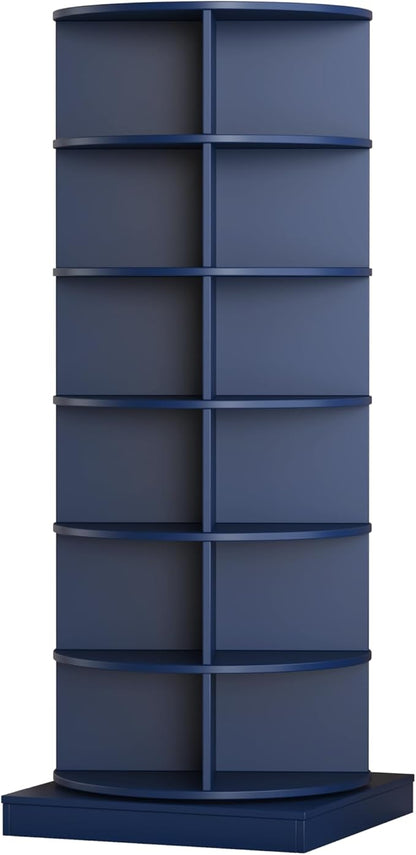 Rotating Shoe Rack Tower, 6-Tier Spinning Shoe Rack, Free Standing 360° Revolving Shoe Organizer Rotating Vertical Shoe Rack Can Hold 24 Pairs of Shoes for Entryway Living Room Hallway