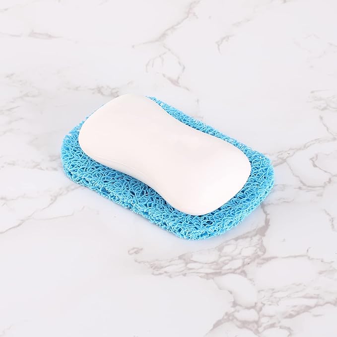 15 Piece Soap Saver,Soap Lift Pad Mat for Bathroom,Soap Dish and Soap Holder Accessory,Blue