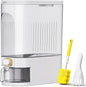 Rice Dispenser,22Lbs-25Lbs Rice Container with Measuring Cup, Upgraded Lid Time Dials & Built-in Fresh Box Rice Container Storage for Home Kitchen Pantry Stores Rice - White Capacity 22Lbs-25Lbs