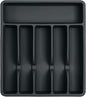 Pantrymade Silicone Silverware Drawer Organizer – Non-Slip Utensil Holder for Kitchen Drawers | Cutlery Tray for Forks, Knives, Spoons & More | Durable, BPA-Free, Easy to Clean – Black