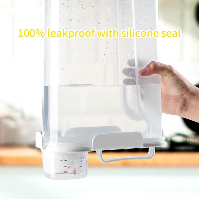FrutPunch Rice Container,Rice Storage Container,5L,5.2Qt Tcereal Storage Container,Suitable for Home Kitchen Rice, Soybean Food Storage,Pet Food Storage Containers (5, Liters)